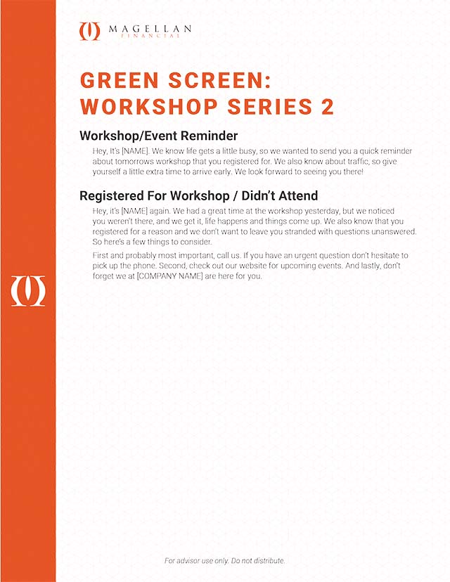 Green Screen Workshop Series 2
