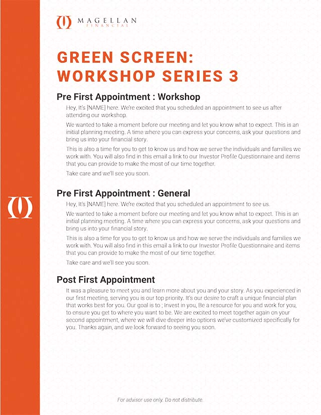 Green Screen Workshop Series 3