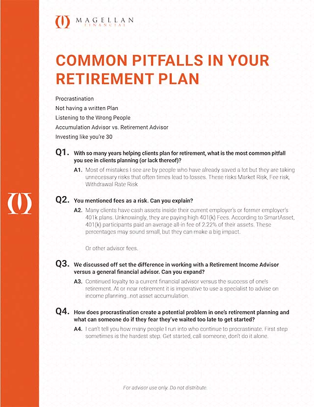 Common Pitfalls In Your Retirement Plan